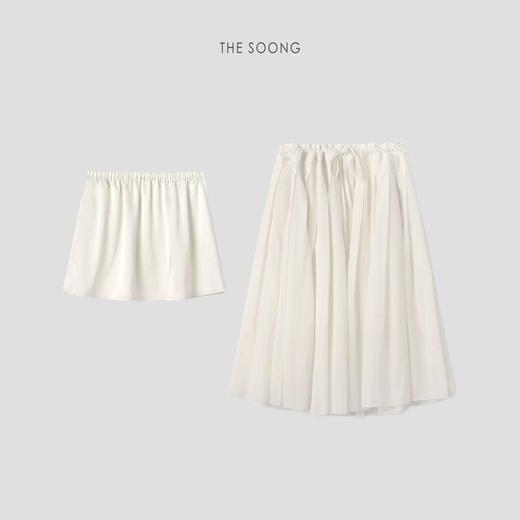 THESOONG"小miu裙"100%棉轻盈网纱线条感半身裙HZQZ6046 商品图3