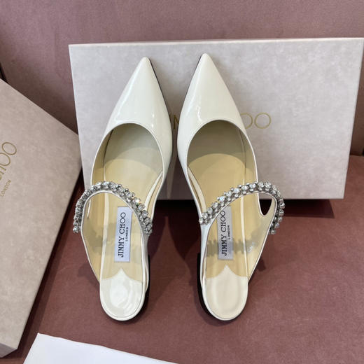 Jimmy Choo BING 牛皮 女士休闲单鞋 平底高跟女款 白色（HC） 商品图1