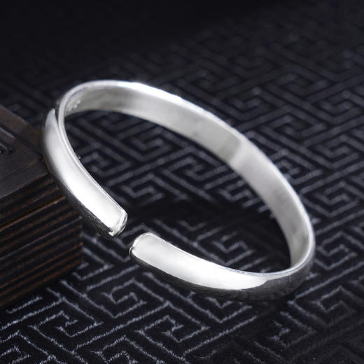 子佩集S999银【藕花深处】手工纯银手镯原创设计【55021128】2503 商品图2