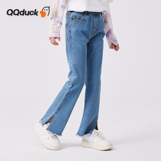 【清仓捡漏】【110-165】【可可鸭】女童春秋甜美喇叭裤开叉裤脚 商品图2