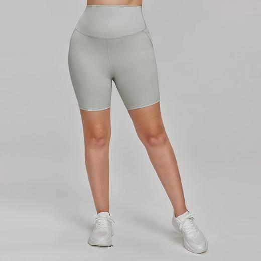 【限时秒】YOGACODE【火树银花系列】胖梨轻塑瑜伽短裤女3分裤高腰紧身7A抗菌骑行裤大码运动短裤DWS215044 商品图3