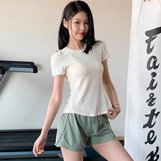 【限时秒】YOGACODE【火树银花系列】夏季运动上衣短袖修身显瘦透气瑜伽t恤DWY115179 商品图2