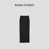 ROMI STUDIO“气质优雅”绵羊毛混纺可机洗后开叉长半裙RW24WXD1283 商品缩略图2