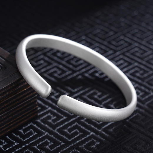 子佩集S999银【荷影摇曳】手工纯银手镯原创设计【55021211】2503 商品图3