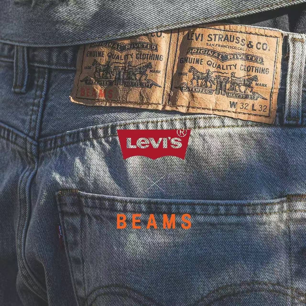 【xb1-0160】男子高街联名复古水洗宽松牛仔裤！！