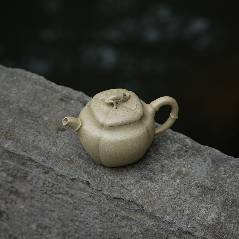 龙德堂陶艺 徐飞制《铤竹》原矿本山绿泥 200cc 库存请咨询客服