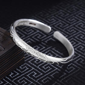 子佩集S999银【春意盎然】手工纯银手镯原创设计【55011109】2503