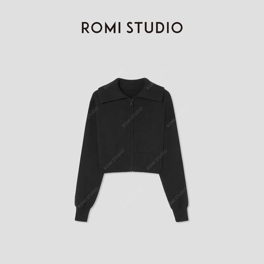 ROMI STUDIO“运动美学”棉质落肩高弹运动针织短款外套RW25SSG0142 商品图1