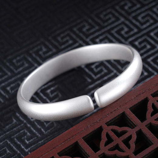 子佩集S999银【福花盛开】手工纯银手镯原创设计【55011210】2503 商品图2