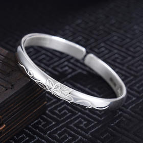 子佩集S999银【亭亭玉立】手工纯银手镯原创设计【55021104】2503