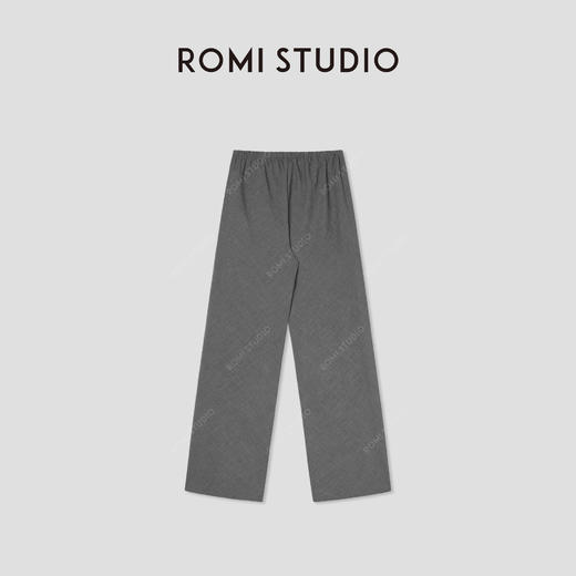 ROMI STUDIO“轻盈自在”绵羊毛混纺立裁垂感直筒休闲裤 RWCSXG1513 商品图1