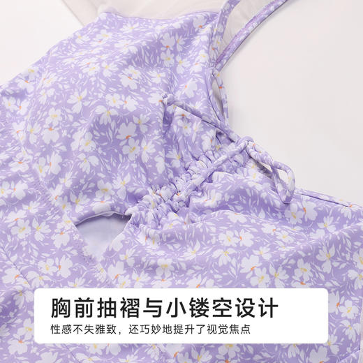 都市丽人女士连体泳衣薄半光涤泳布滨海休闲一体式泳衣LSH1B4 商品图4