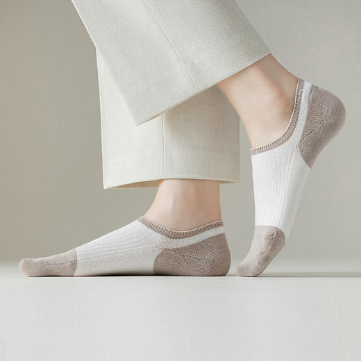 日式无印拼色女士棉袜子良品浅口袜短袜女 A-4588 商品图5