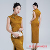 GX复古国风新中式长款无袖旗袍2025春新款黄色气质修身旗袍 商品缩略图2