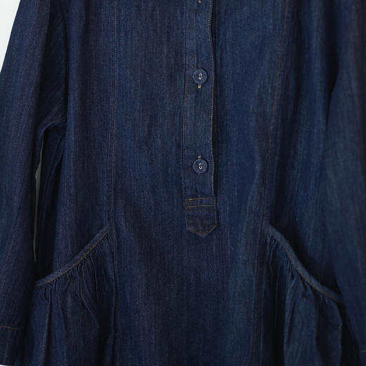 经典复古牛仔衬衫裙 商品图3