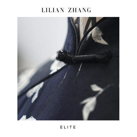 E-“定制”—「东方意蕴」——“中式老钱”——黑白繁花旗袍连衣裙 2501007 商品图1