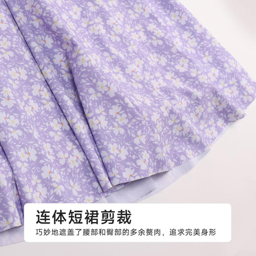都市丽人女士连体泳衣薄半光涤泳布滨海休闲一体式泳衣LSH1B4 商品图6