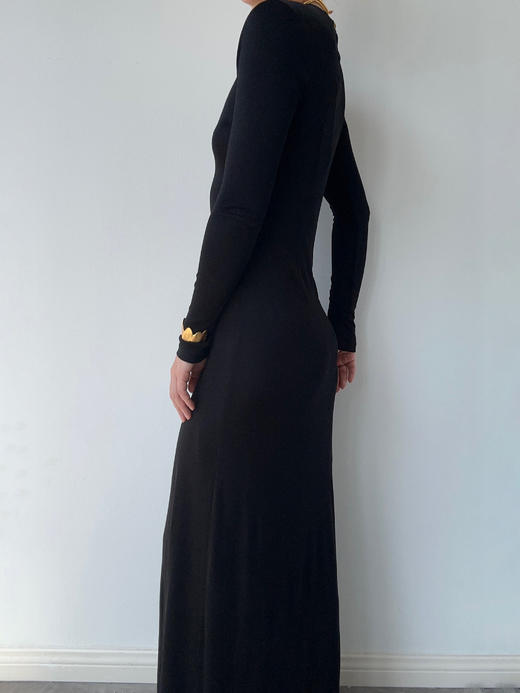 CG｜Vanessa Dress 长袖真丝针织连衣裙［ 黑 ] 商品图6