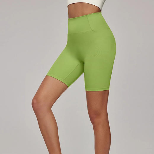 【限时秒】YOGACODE【火树银花系列】裸感莱卡运动短裤女侧边无缝7A抗菌健身瑜伽裤DWS115113 商品图0