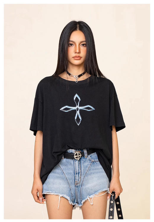 SMFK梦境十字花短袖 商品图3