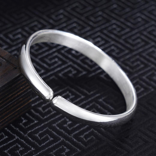 子佩集S999银【莲叶田田】手工纯银手镯原创设计【55021109】2503 商品图4