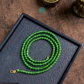 S925和田玉米珠项链约3mm+