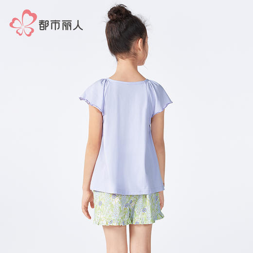 都市丽人童装正价棉质短袖套装薄40支TC拉架亲情蜜语短袖类JHH9B7 商品图3