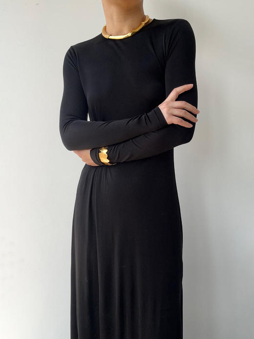 CG｜Vanessa Dress 长袖真丝针织连衣裙［ 黑 ] 商品图7