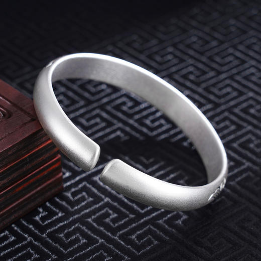 子佩集S999银【双鱼莲舞】手工纯银手镯原创设计【55021215】2503 商品图4