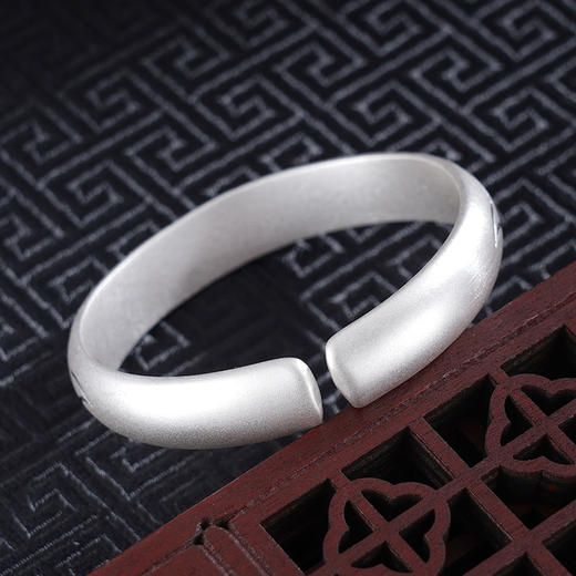 子佩集S999银【富贵花开】手工纯银手镯原创设计【55011215】2503 商品图4