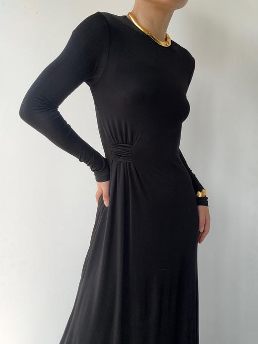 CG｜Vanessa Dress 长袖真丝针织连衣裙［ 黑 ] 商品图5