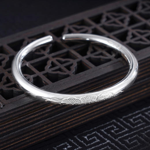 子佩集S999银【繁花明媚】手工纯银手镯原创设计【55013101】2503 商品图2