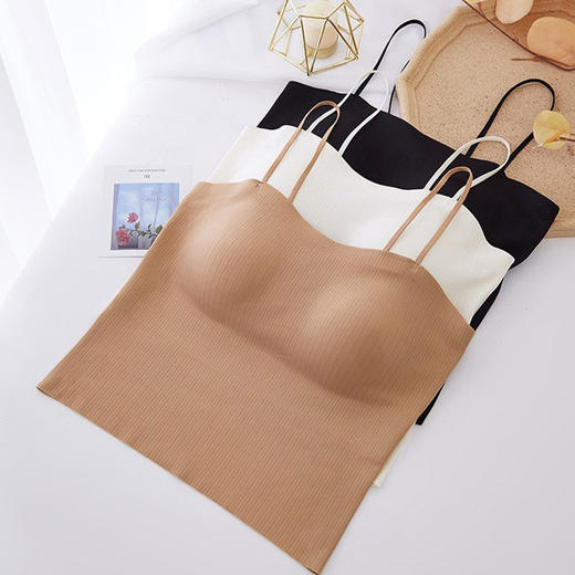 买一送一2025新款夏季美背吊带背心自带胸垫文胸一体百搭打底美背防走光夏季薄款内衣女 商品图3