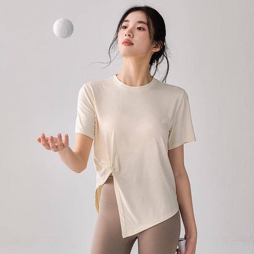 【限时秒】YOGACODE【火树银花系列】春季新款瑜伽服短袖开叉透气运动罩衫女DWY115048 商品图3