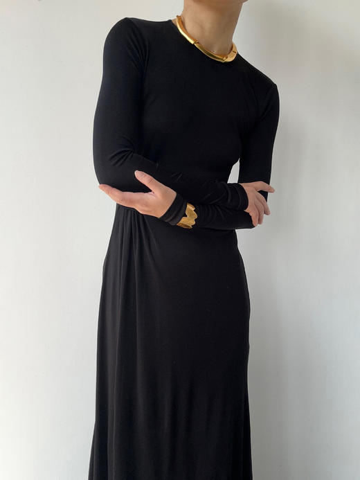 CG｜Vanessa Dress 长袖真丝针织连衣裙［ 黑 ] 商品图8