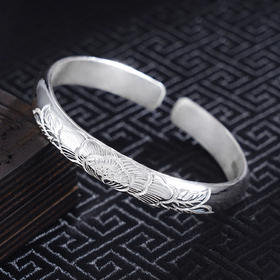 子佩集S999银【花径未央】手工纯银手镯原创设计【55011105】2503