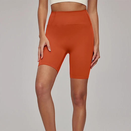 【限时秒】YOGACODE【火树银花系列】裸感莱卡运动短裤女侧边无缝7A抗菌健身瑜伽裤DWS115113 商品图3