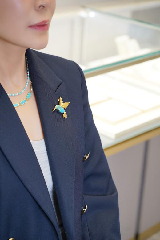 【月泉流砂·蜂鸟胸针】 商品图8