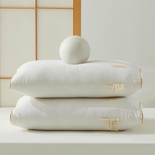 自然醒全棉半溪の明月枕超柔枕头枕芯护颈椎助睡眠家用一对套装睡觉专用成人低枕高枕XK 商品图1