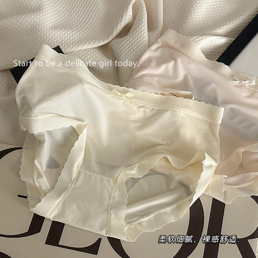 2025新款女士冰丝内裤女夏季超薄中腰纯棉全棉抗菌裆少女款女生女式 商品图2