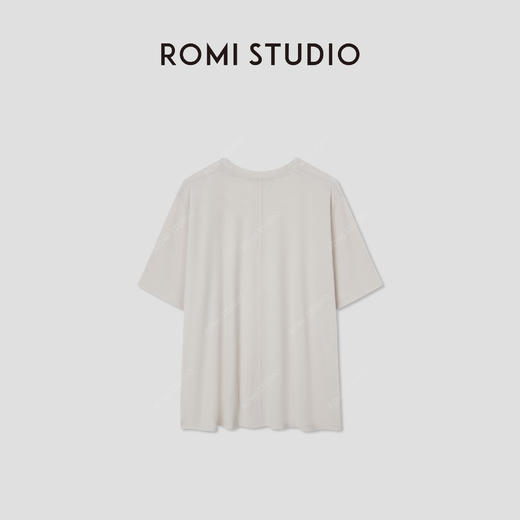 ROMI STUDIO“休闲简约”100棉软糯肤感宽松圆领短袖T恤RW24LST1003【发货时效25天】 商品图3