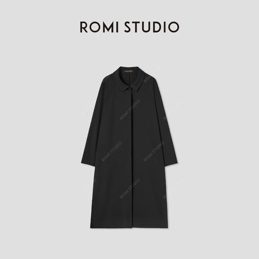 ROMI STUDIO“自在洒脱”绵羊毛混纺轻盈感宽松风衣外套 RWCRWD1622 商品图0