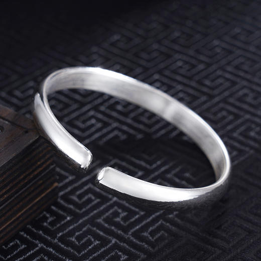 子佩集S999银【玉洁冰清】手工纯银手镯原创设计【55021103】2503 商品图2