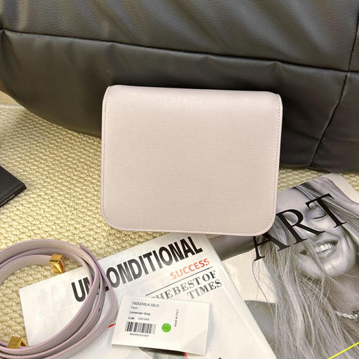 Celine 薰衣草 牙签纹牛皮 box teen 斜挎包 商品图1