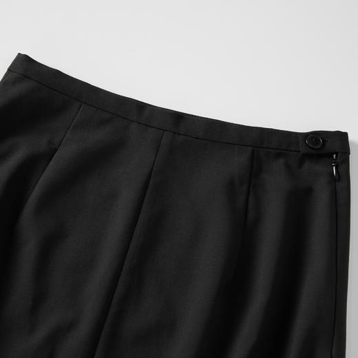 ROMI STUDIO“气质优雅”绵羊毛混纺可机洗后开叉长半裙RW24WXD1283 商品图4