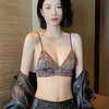 买一送一性感法式三角杯内衣少女豹纹性感大胸显小显瘦胸罩薄款显胸小无钢圈文胸罩 商品缩略图0