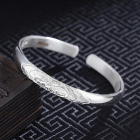 子佩集S999银【花间美梦】手工纯银手镯原创设计【55011102】2503