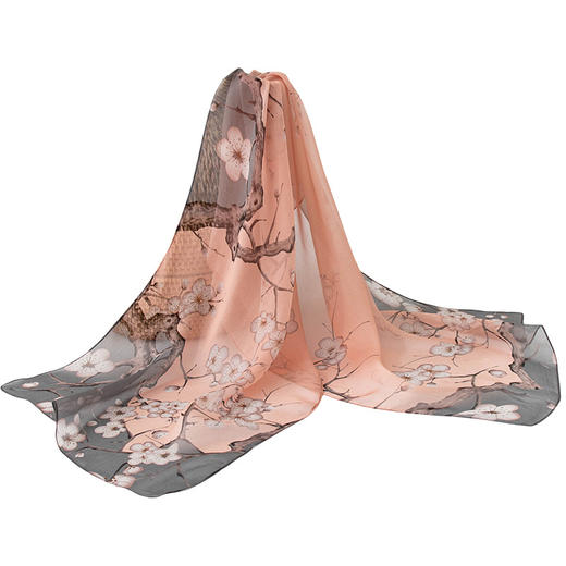 丁摩 高端法式桑蚕丝丝巾黑色波点丝巾真丝女长条高级感围巾披肩薄春夏5ZF-9606 商品图8