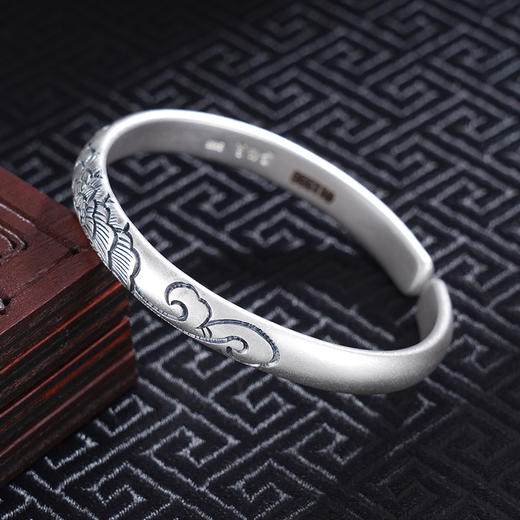 子佩集S999银【花信年华】手工纯银手镯原创设计【55011223】2503 商品图2
