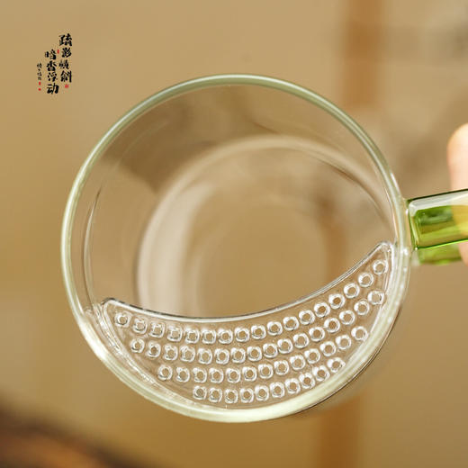 暗香疏影/松风杯月牙过滤款/高硼硅耐热玻璃家用绿茶杯可煮茶 商品图2